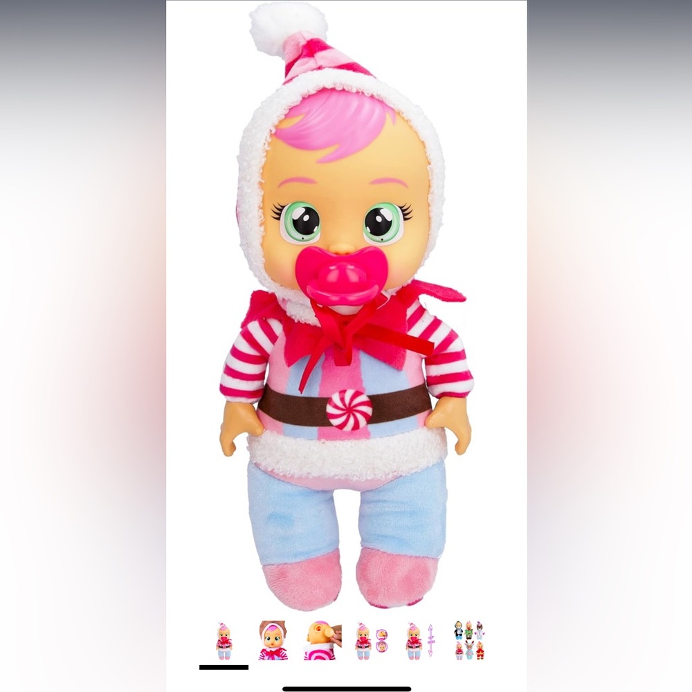 Cry Babies Tiny Cuddles Christmas - 9" Baby
